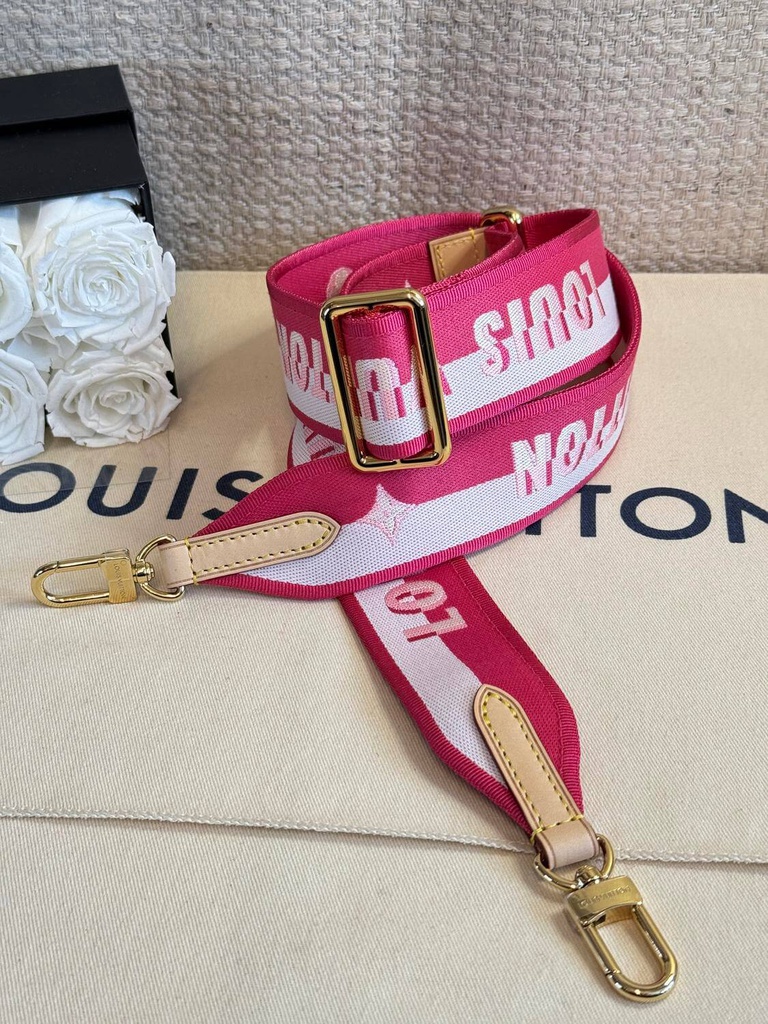 LOUIS VUITTON ピンクベルト 100% Original Louis Vuitton Bandouliere Gurt Speedy 20 Preloved